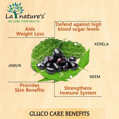 La nature's Gluco Care 500 mg Capsule 60's - Diabetes Care (Ayush)