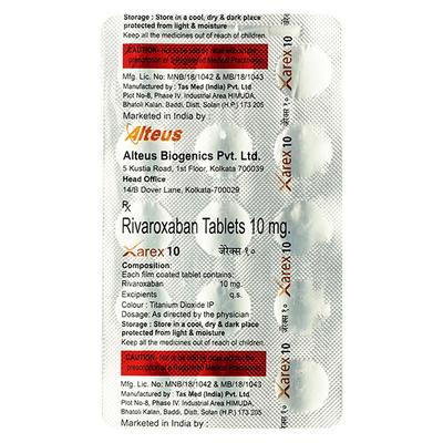 XAREX 10 Tablet 15's - Blood Clot-Ant