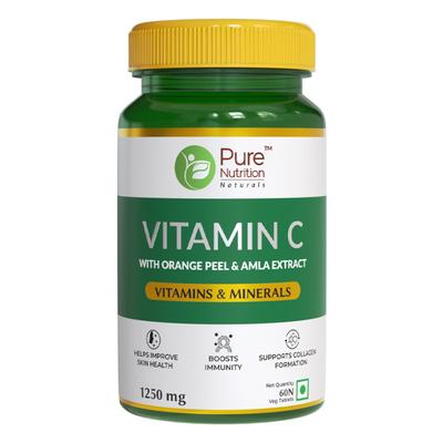 Pure Nutrition Vitamin C With Orange Peel & Amla Extract 60's - Vitamin C