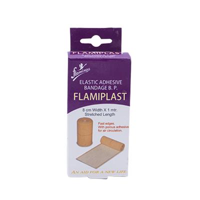 Flamingo Flamiplast Elastic Adhesive Bandage (OC - 2067) (8 cm x 1 mtr) - Bandages & Dressings