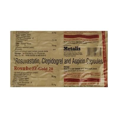 ROSUHENZ GOLD 20 Capsule 10's - Blood Clot-Ant