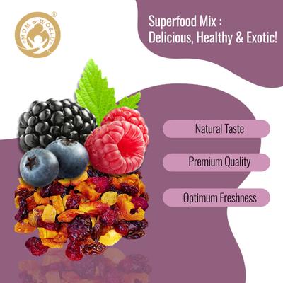 Mom & World Superfood Seeds Nuts & Berries Mix 200 gm - Nutritional Bars