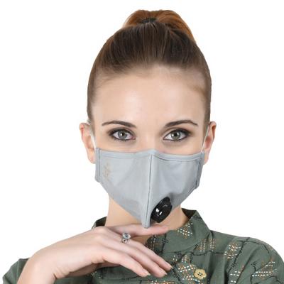 Smog Guard N95 Face Mask With One Valve (Adult Free Size) - Grey (Pack of 1) - Face Mask