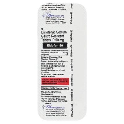 Eldofen 50mg Tablet 10'S - Pain relief-Nsa