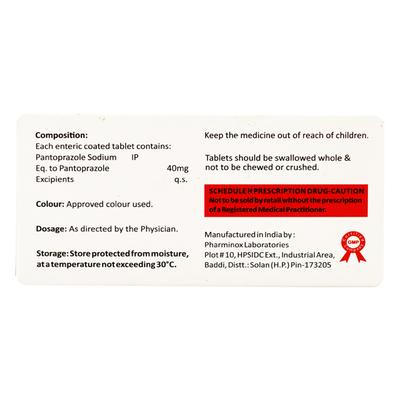 Pandrive 40mg Tablet 10'S - Ulcer/Reflux/Flatulence-Aaa