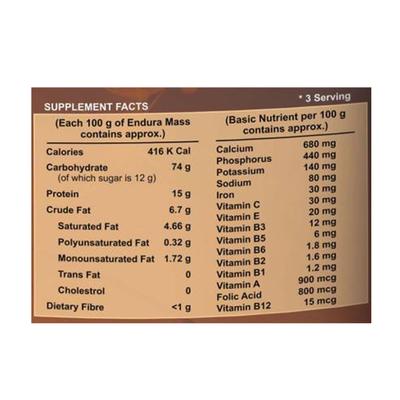 Endura Mass Weight Gain Powder - Chocolate Flavour 3 kg - Weight Gain