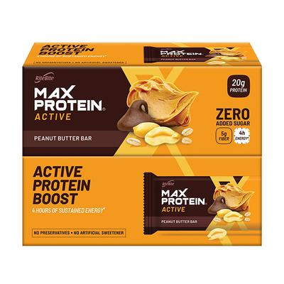 RiteBite Max Protein Active Peanut Butter Bar (Pack of 12 x 70 gm) - Nutritional Bars