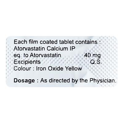 ATVAST 40mg Tablet 10's - High Cholesterol-Dys