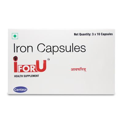 Iforu 30mg Capsule 10'S - Iron Supplement/Anaemia-Vma