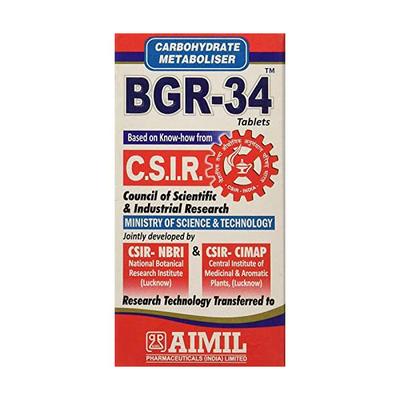 Aimil BGR-34 Tablet (Pack of 6 x 100's) - Diabetes Care (Ayush)
