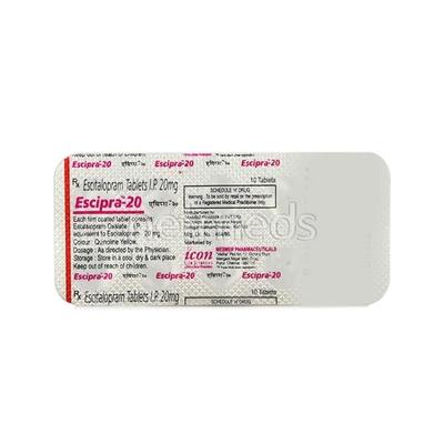 Escipra 20mg Tablet 10'S - Depression-Ant