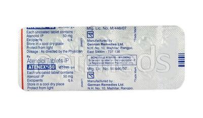 Atenex 50mg Tablet 14'S - Hypertension-Bet