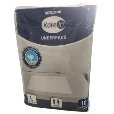 Kare In Premium Underpads Unisex (L) (60-90 cm) 10's - Adult Diapers & Pads