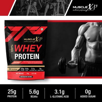 MuscleXP Whey Protein Powder - Fruit Berry 1 kg - Whey Proteins