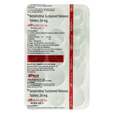 BETAZOX OD 24 Tablet 15's - Vertigo-Ant