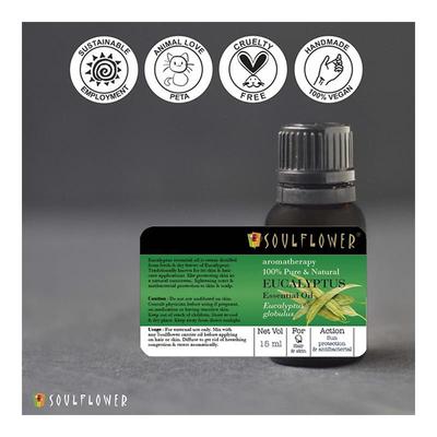 Soulflower Essential Oil - Eucalyptus 15 ml - Essential Oils