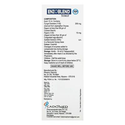 Enzoblend Syrup 200ml - Digestion-Dig