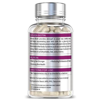 Nirvasa Biotin 10000mcg Capsule 60's - Hair & Skin