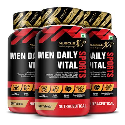 MuscleXP Men Sports Daily Vital Energy Tablet (Pack of 3 x 60's) - Multi-Vitamins
