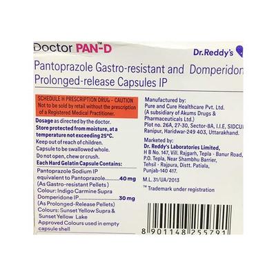 DOCTOR PAN D Capsule 15's - Ulcer/Reflux/Flatulence-Aaa