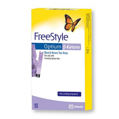 FreeStyle Optium Blood Ketone Test Strips 10's - Blood Glucose Monitors/Strips