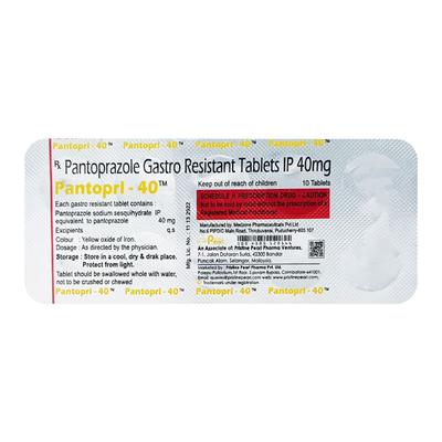 PANTOPRL 40 Tablet 10's - Ulcer/Reflux/Flatulence-Aaa