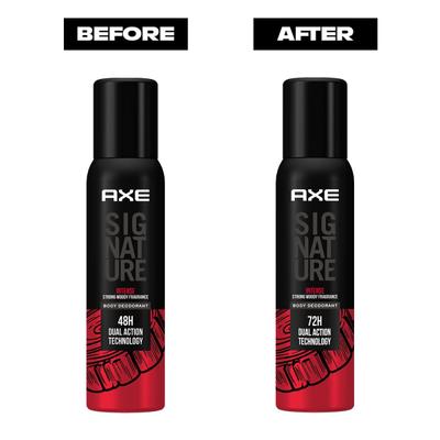 Axe Signature Body Deodorant (72H Dual Action Technology) - Intense 122 ml - Men Deodorants/Roll-Ons