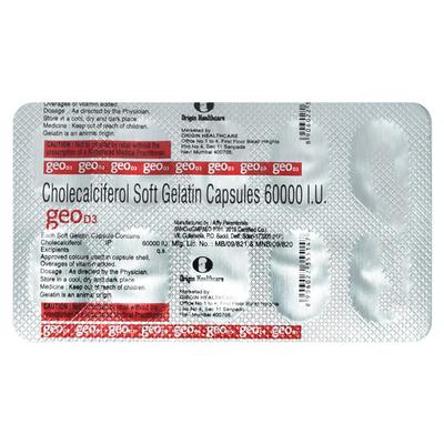 GEO D3 Soft Gelatin Capsule 8's - Supplements-Vit