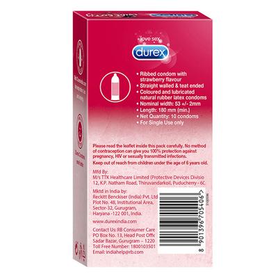 Durex Sensually Flavoured Condoms - Wildberry 10's - Plain/Flavoured Condoms