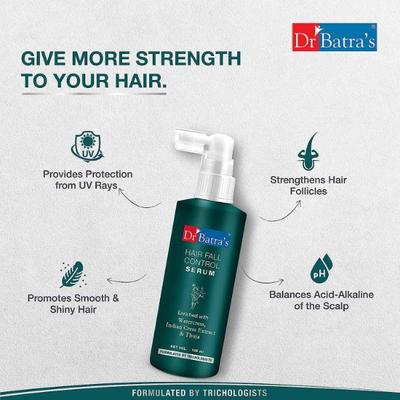 Dr Batra's Hair Fall Control Shampoo 200 ml + Hair Fall Control Serum 125 ml + Hair Oil 200 ml - Hair Treatment