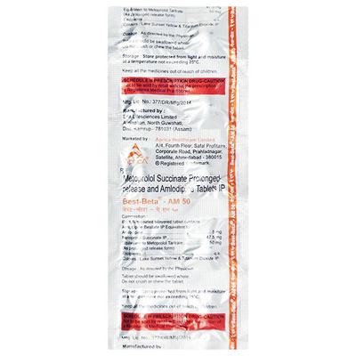 BEST BETA AM 50/5mg Tablet 10's - Hypertension-Bet