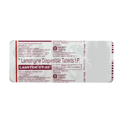 Lamitor DT 25mg Tablet 10'S - Epilepsy/Convulsion-Ant