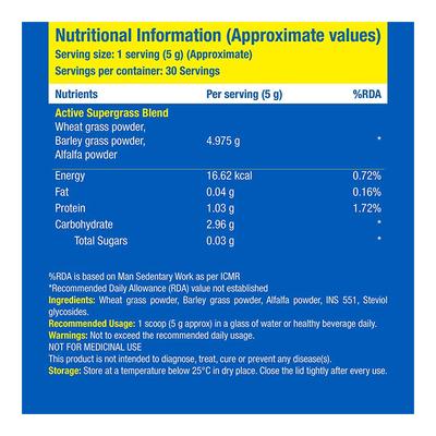 Fast&Up Wheat Grass Plus - Unflavoured 150 gm - Vital Health