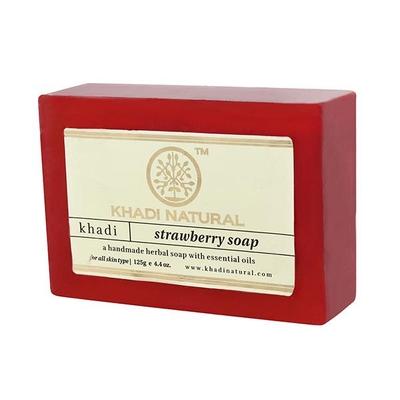 Khadi Natural Herbal Soap - Strawberry 125 gm - Soaps