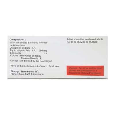 DIVASET OD 250mg Tablet 10's - Epilepsy/Convulsion-Ant