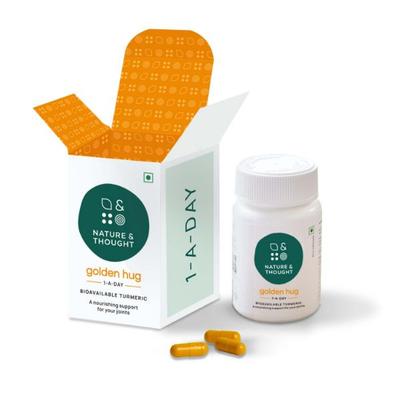 Nature & Thought Golden Hug Turmeric Capsule 30's - Herbal Dietary Supplement