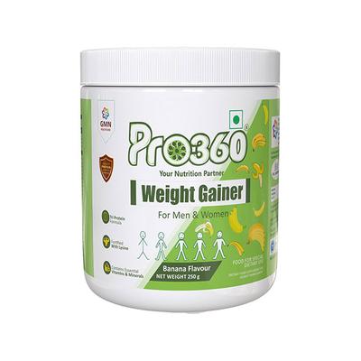 Pro360 Weight Gainer Protein Powder - Banana 250 gm - Weight Gain