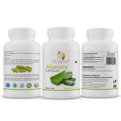 Goldenacacia Herrbals Aloevera 500 mg Capsule 120's - Pure Herbs