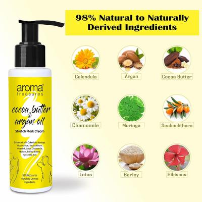 Aroma Treasures Stretch Mark Cream - Cocoa Butter & Argan Oil 100 gm - Skin-Treatment