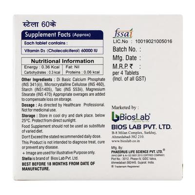 STELLA 60k Tablet 4's - Supplements-Vam