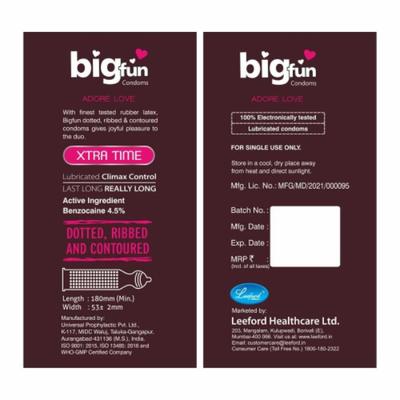 Bigfun Condoms - Xtra Time 10's - Plain/Flavoured Condoms