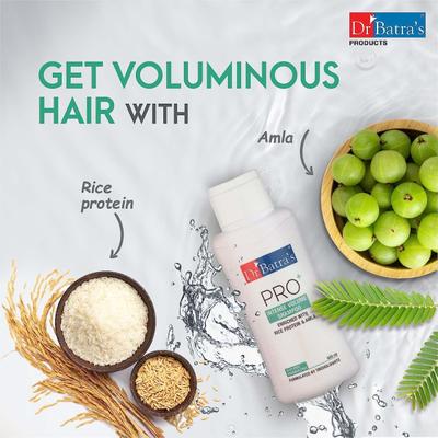Dr Batra's PRO+ Intense Volume Shampoo 500 ml + Hair Vitalizing Serum 125 ml + Hair Oil 100 ml - Hair Treatment