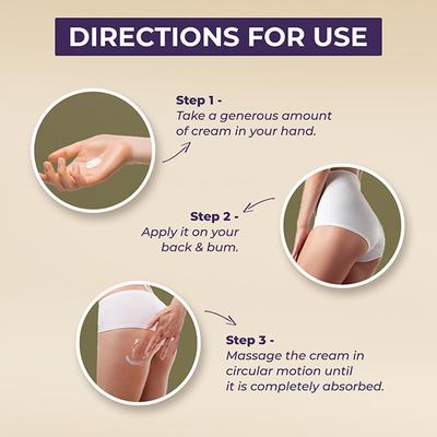 Sanfe Back & Bum Anti-Cellulite Cream - Coconut & Peach Extracts 100 gm - Lotions & Creams