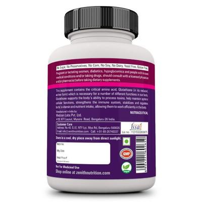 Zenith Nutrition Glutahione 250 mg Capsules 30's - General Health