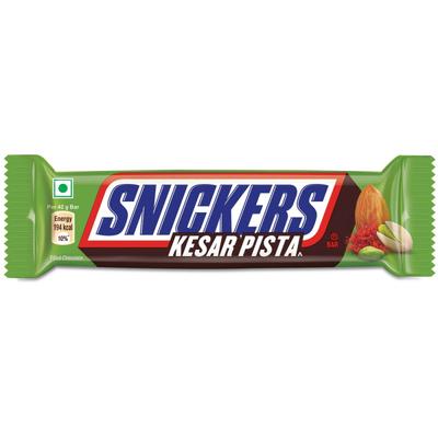 Snickers Kesar Pista Filled Chocolate Bar 42 gm - Nutritional Bars