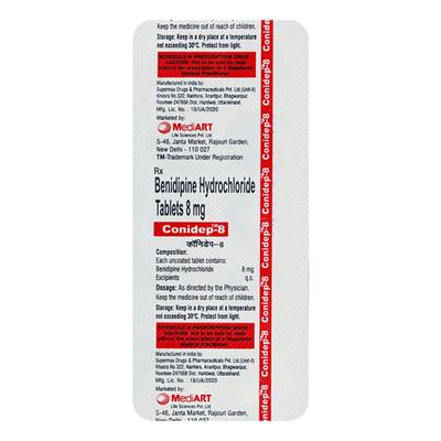 CONIDEP 8 Tablet 10's - Hypertension-Cal