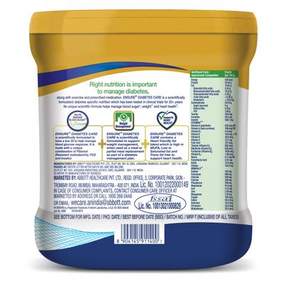 Ensure Diabetes Care Powder - Vanilla Flavour 400 gm (Pet Jar) - Diabetes (Fitness)