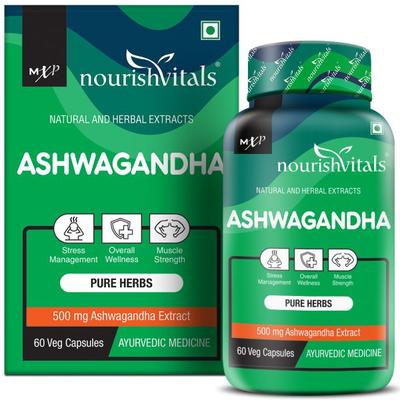 NourishVitals Ashwagandha 500 mg Veg Capsule 60's - Sexual Care