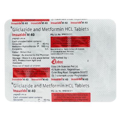 INSUZIDE M 40 Tablet 10's - Diabetes-Ant