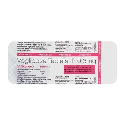 Volicure 0.3mg Tablet 10'S - Diabetes-Ant